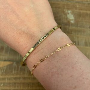 Bridesmaid Gift Gold Bracelet Bangle